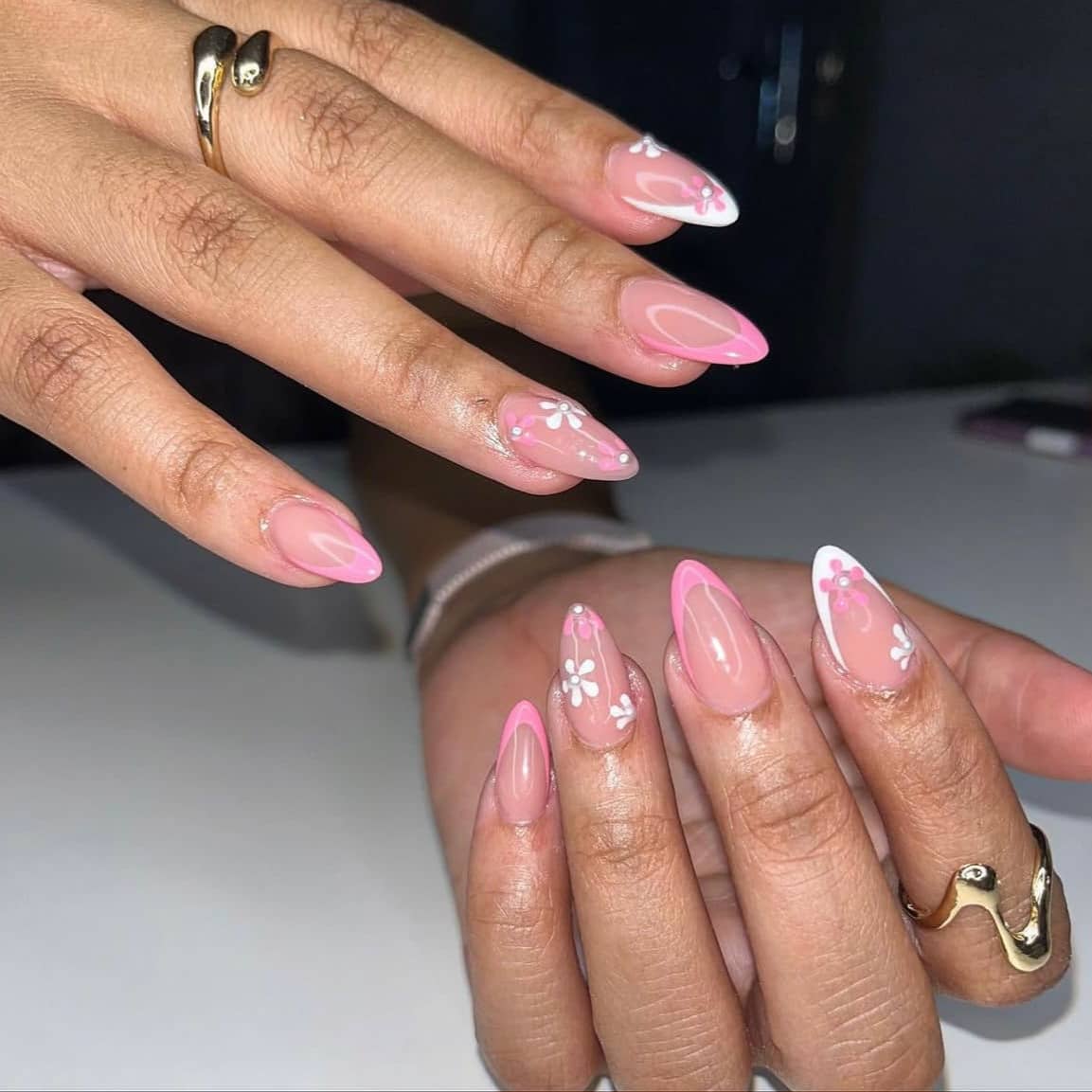 Pink Acrylic Nails